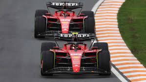 Charles Leclerc and Carlos Sainz in Ferrari race suits during the Italian Grand Prix at Monza circuit