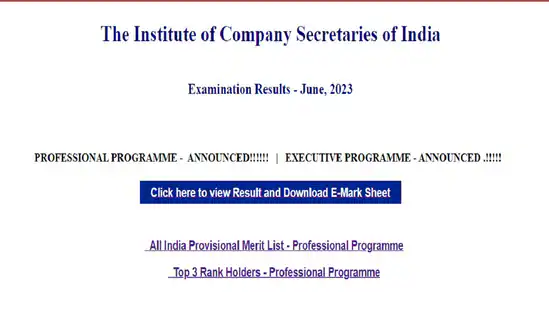 ICSI CS Result 2023 Live: CS Executive results declared at icsi.edu, Bhumika Singh tops