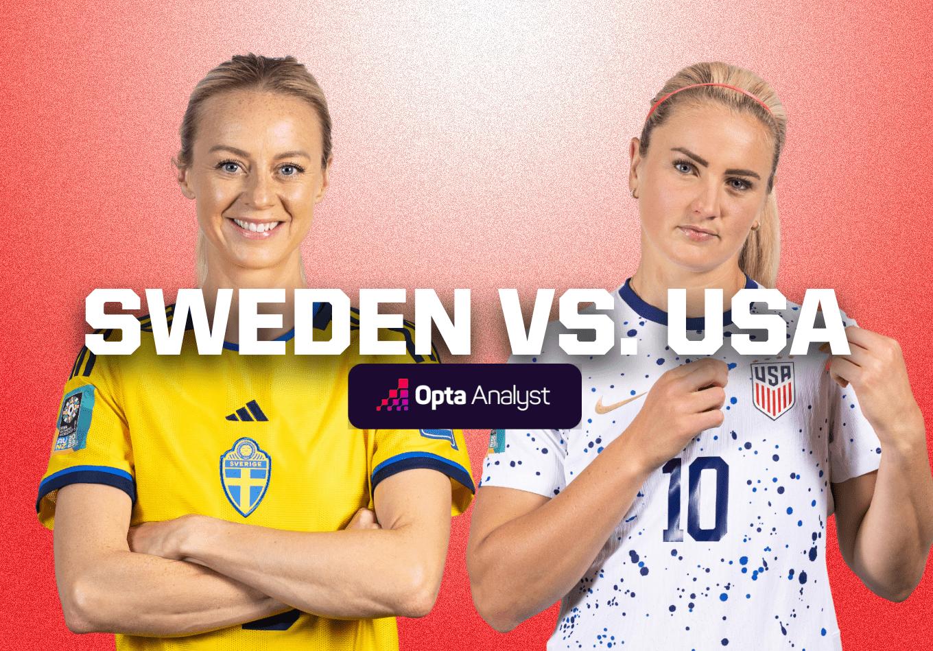 Image of a packed stadium with fans waving flags during the USA vs Sweden Women's World Cup match