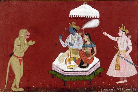 hanuman before rama Akbar