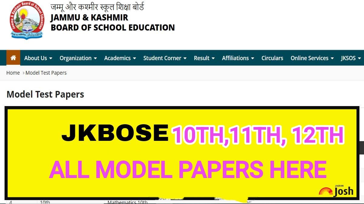 JKBOSE CLASS 10TH , 11TH, 12TH MODEL PAPERS ALL SUBJECTS DOWNLOAD HERE 