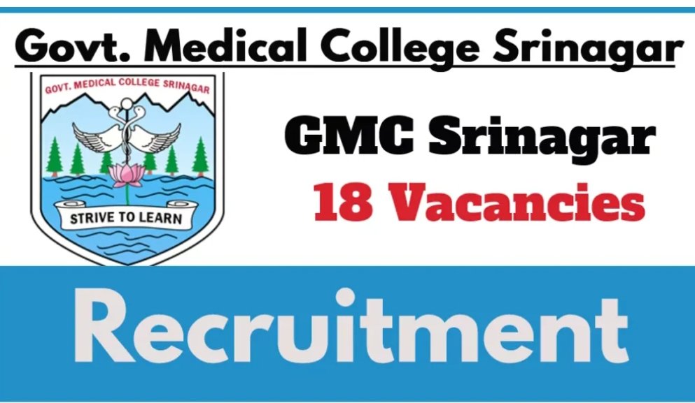 GMC Srinagar Recruitment 2024