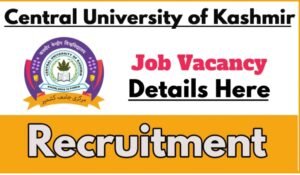 Central University Kashmir Recruitment 2024: Check full details here 